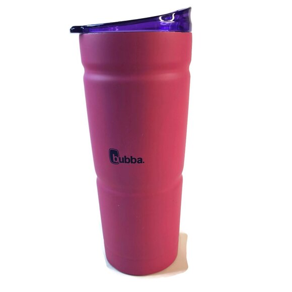 Bubba 24 oz Pink Tumbler Stainless Steel Vacuum Insulated Purple Lid Travel Cup - Picture 1 of 13